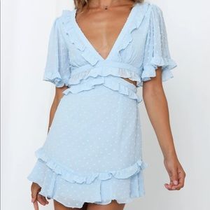 Hello Molly Ms Powerhouse Dress Baby Blue SizeS